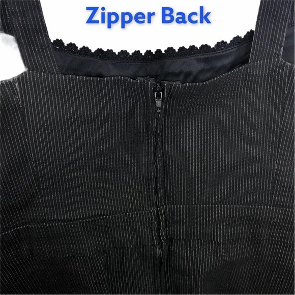 Torrid Deep Black Pinstriped Babydoll Tank - Picture 5 of 6